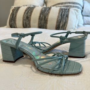 Sam Edelman Circus baby blue strappy sandals with block heel- size 9. NWOT